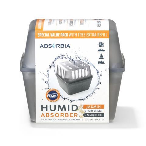 Absorbia moisture Absorber starterset | Jasmin + 2x 400 g refill