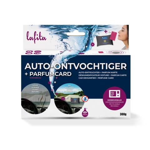 Lafita Auto-ontvochtiger + parfumcard Mirabeau - 300 g